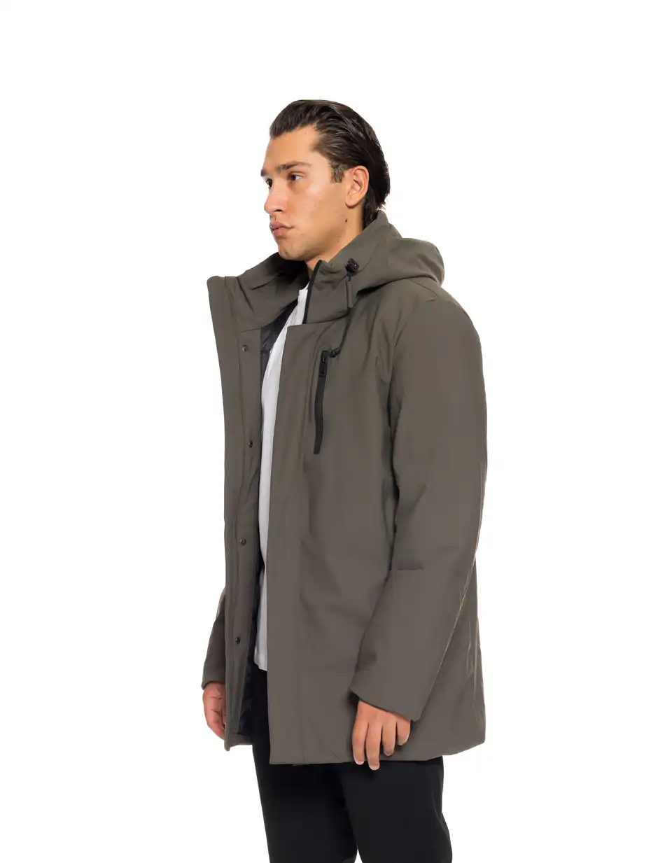 Splendid fashion ανδρικό demi μπουφάν με ενσωματωμένη κουκούλα 52-201-030 KHAKI