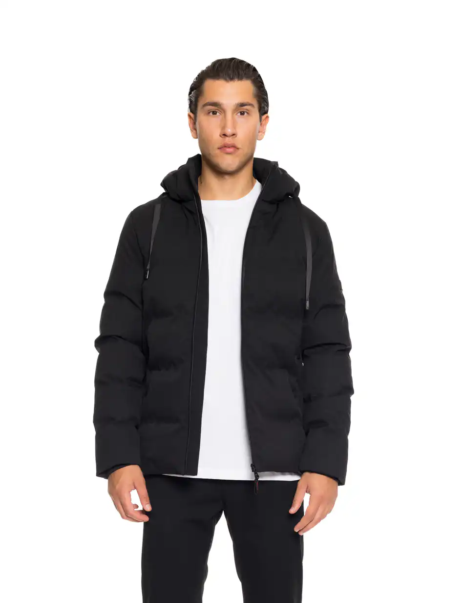 Splendid fashion ανδρικό κοντό μπουφάν με αποσπώμενη κουκούλα 52-201-031 BLACK
