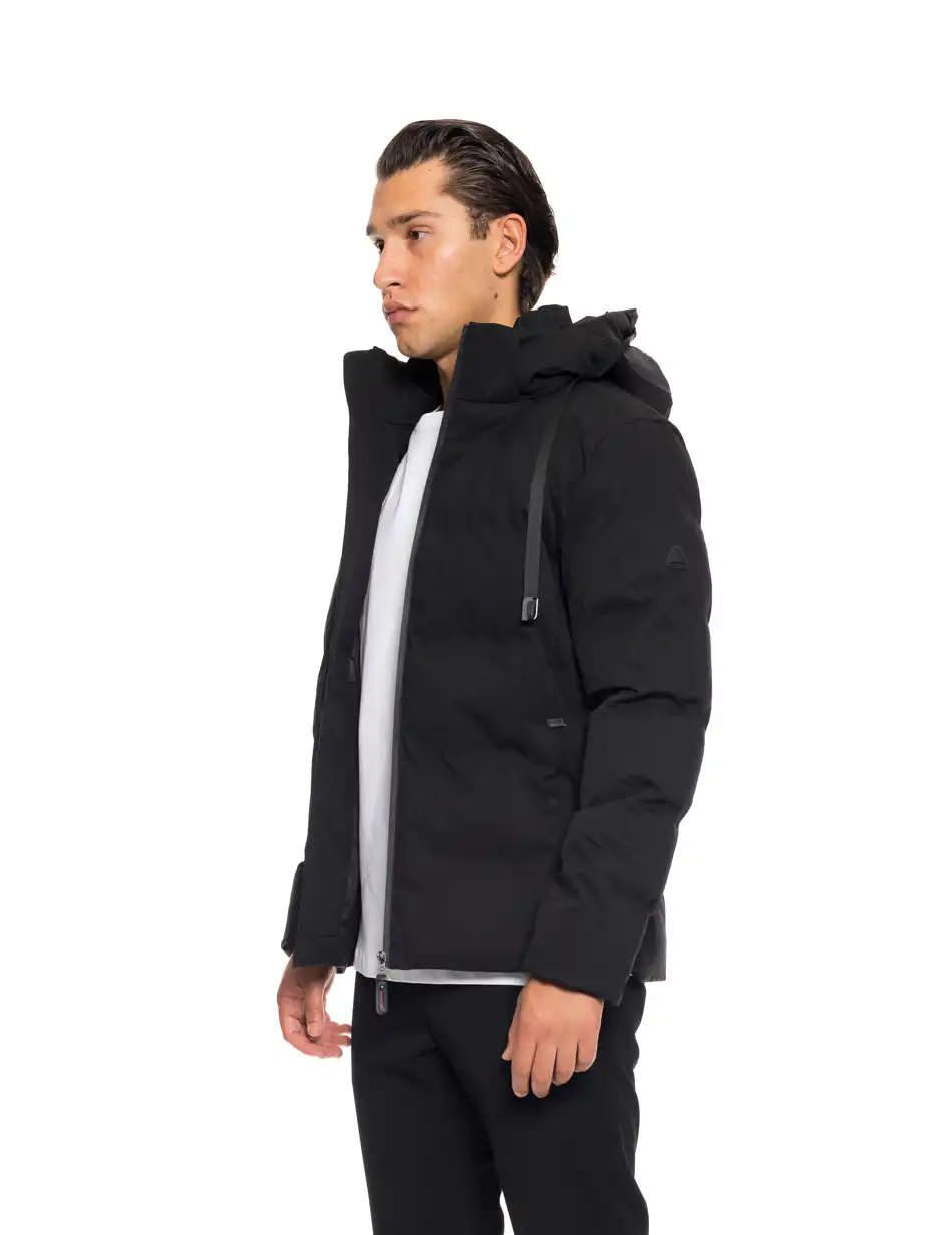 Splendid fashion ανδρικό κοντό μπουφάν με αποσπώμενη κουκούλα 52-201-031 BLACK