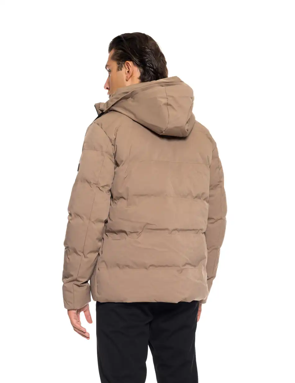 Splendid fashion ανδρικό κοντό μπουφάν με αποσπώμενη κουκούλα 52-201-031 DK BEIGE