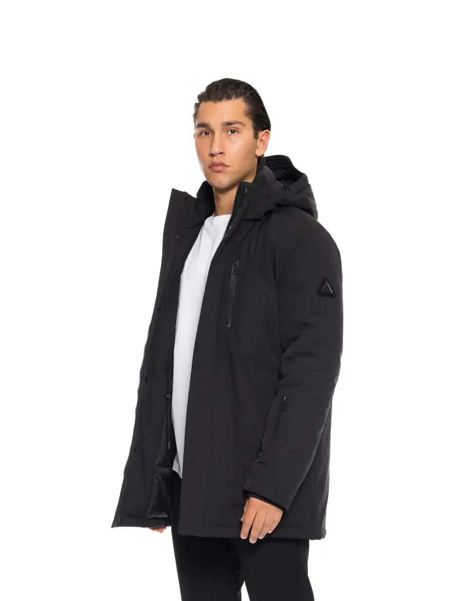 Biston fashion ανδρικό demi μπουφάν με αποσπώμενη κουκούλα 52-201-035 BLACK