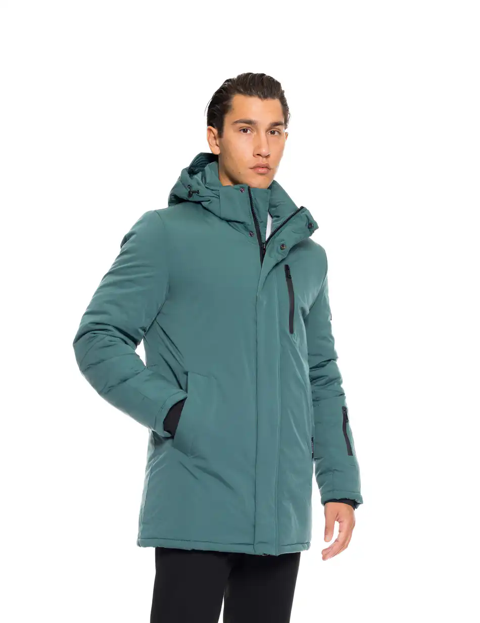 Biston fashion ανδρικό demi μπουφάν με αποσπώμενη κουκούλα 52-201-035 GREEN