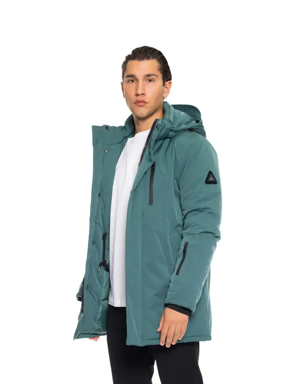 Biston fashion ανδρικό demi μπουφάν με αποσπώμενη κουκούλα 52-201-035 GREEN