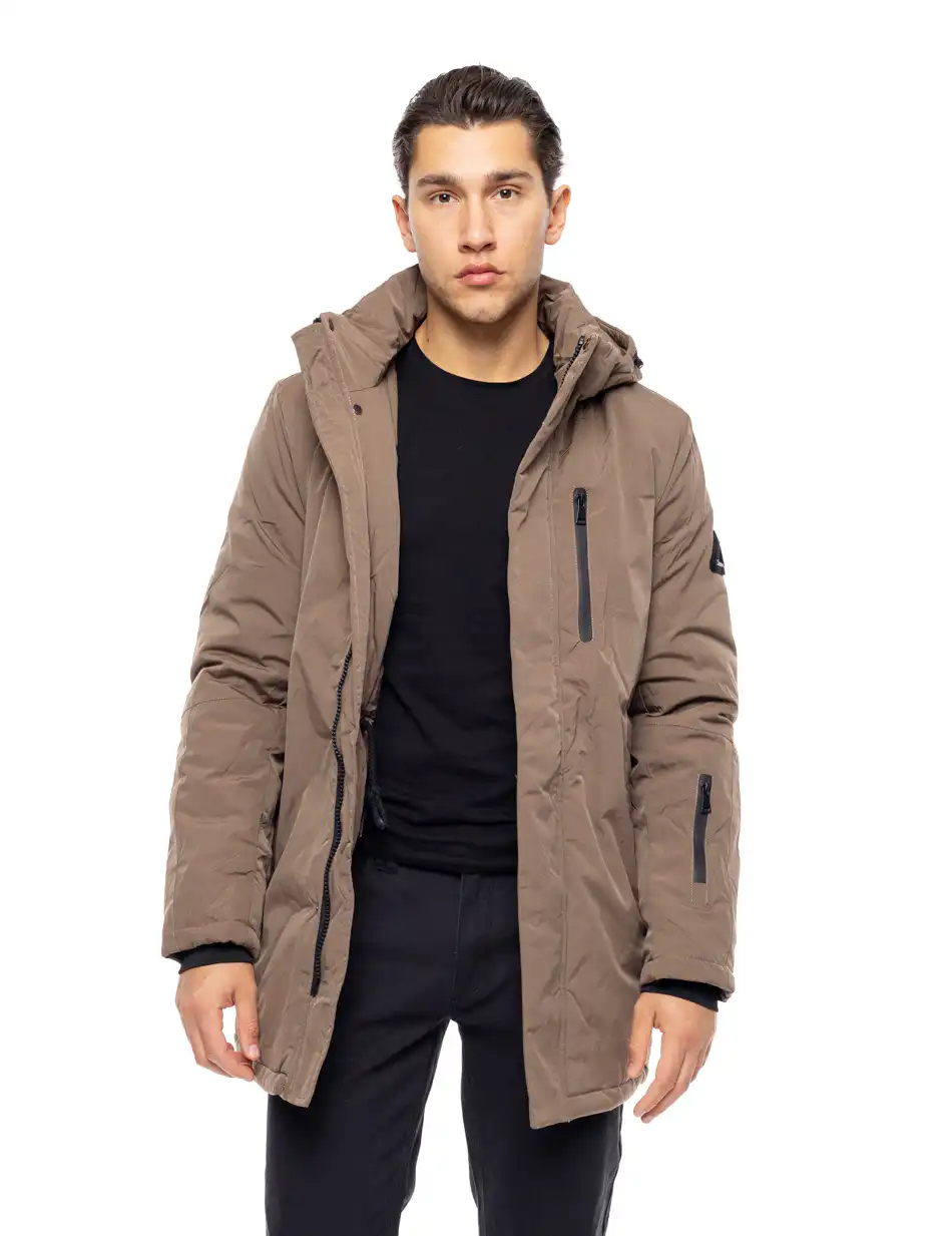 Biston fashion ανδρικό demi μπουφάν με αποσπώμενη κουκούλα 52-201-035 CAMEL