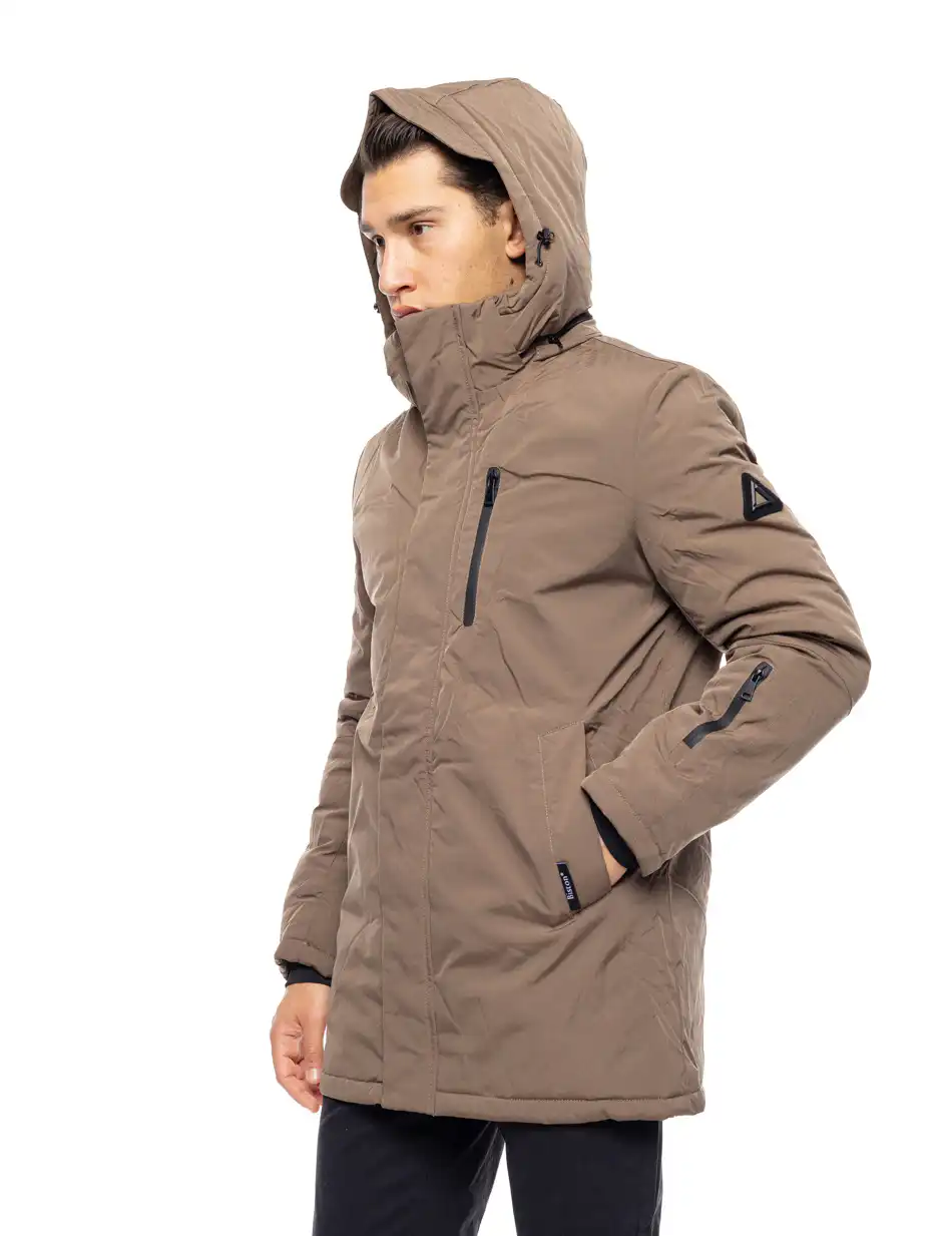 Biston fashion ανδρικό demi μπουφάν με αποσπώμενη κουκούλα 52-201-035 CAMEL