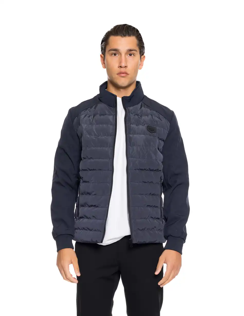 Biston fashion ανδρικό κοντό ultra light πανωφόρι με γιακά 52-201-047 NAVY