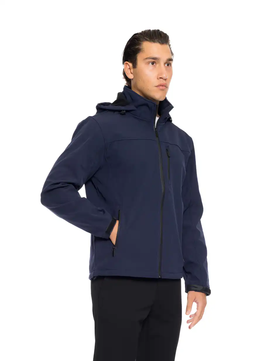 Biston fashion ανδρικό κοντό πανωφόρι με αποσπώμενη κουκούλα 52-201-048 NAVY