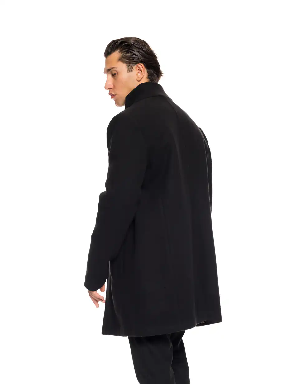 Splendid fashion ανδρικό demi μαλλινο παλτό 52-201-053 BLACK