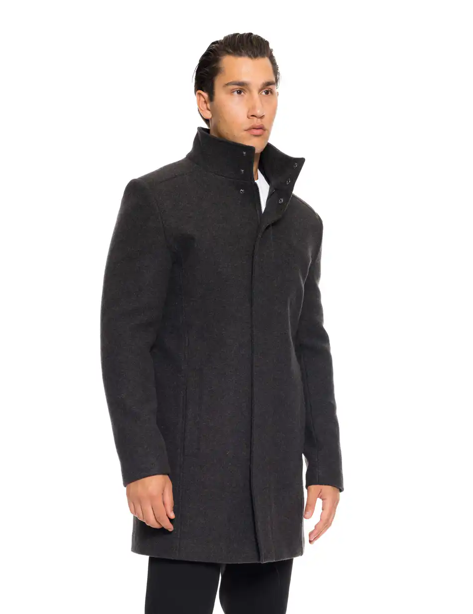 Splendid fashion ανδρικό demi μαλλινο παλτό 52-201-053 DK GREY