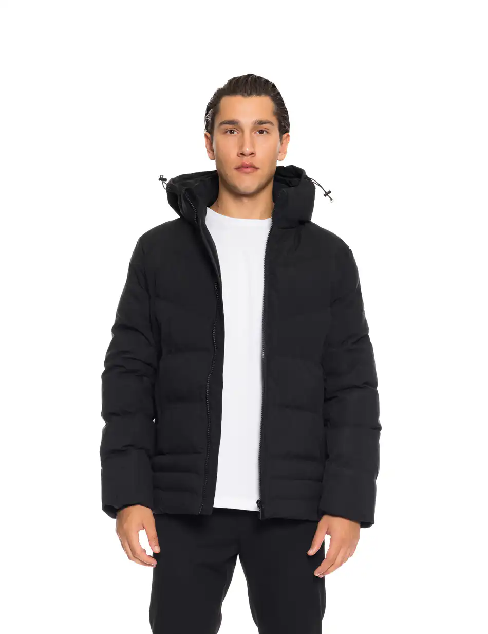 Splendid fashion ανδρικό κοντό μπουφάν με αποσπώμενη κουκούλα 52-201-054 BLACK