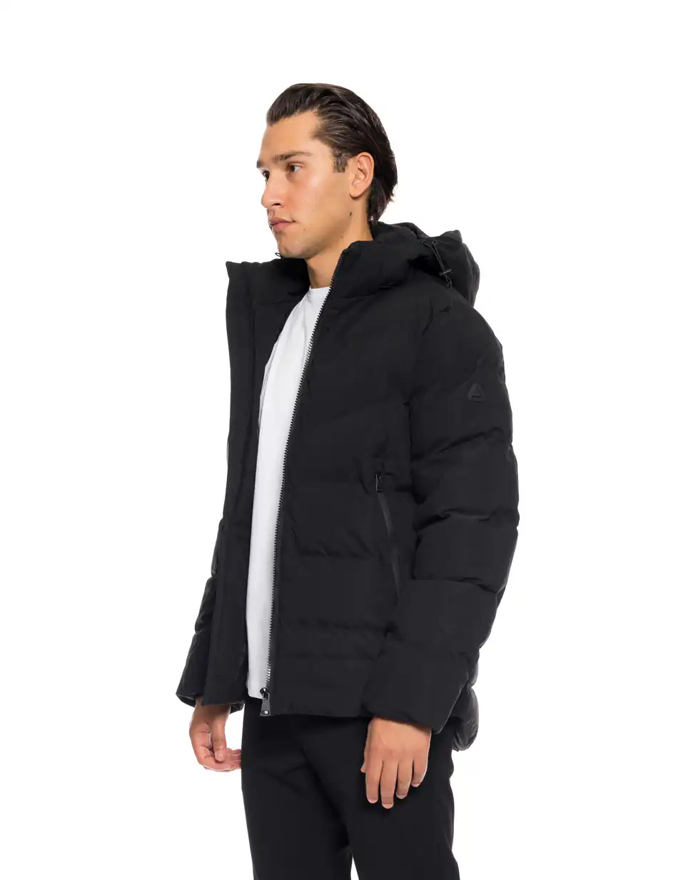 Splendid fashion ανδρικό κοντό μπουφάν με αποσπώμενη κουκούλα 52-201-054 BLACK