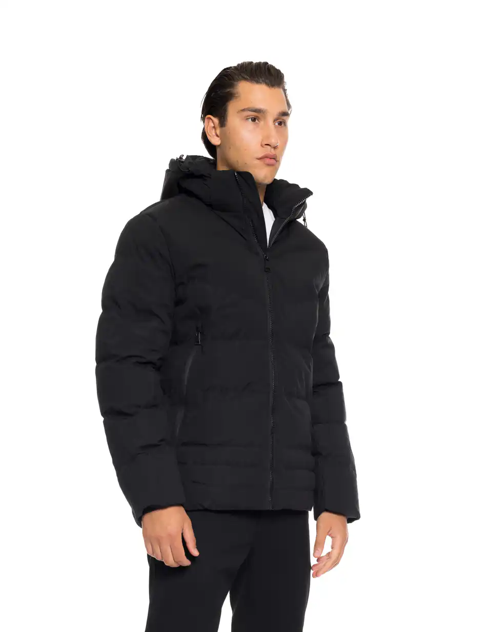 Splendid fashion ανδρικό κοντό μπουφάν με αποσπώμενη κουκούλα 52-201-054 BLACK