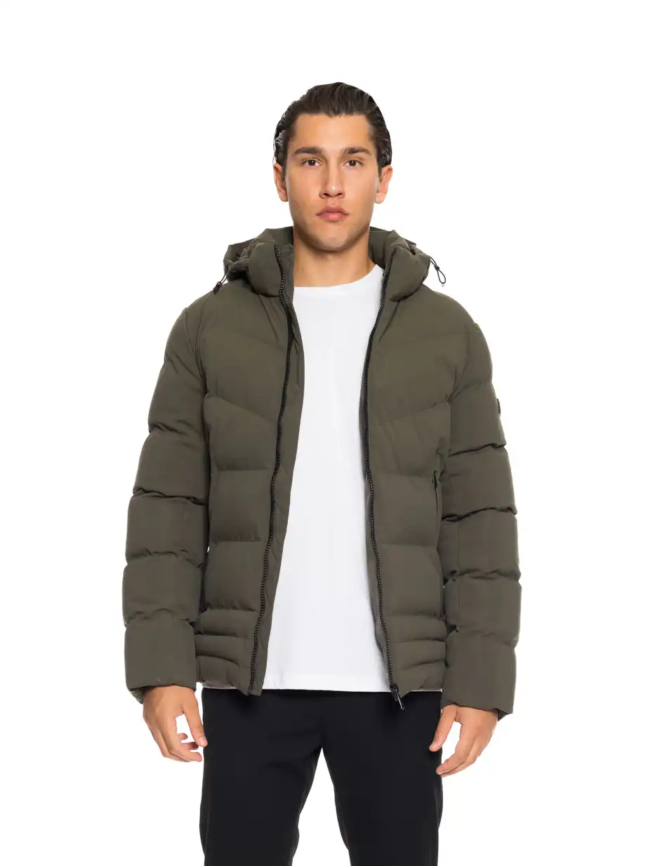 Splendid fashion ανδρικό κοντό μπουφάν με αποσπώμενη κουκούλα 52-201-054 KHAKI