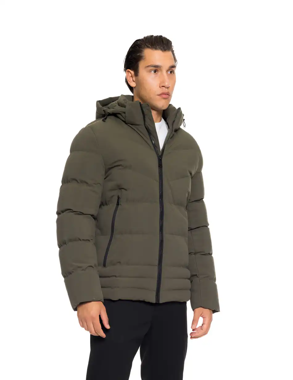 Splendid fashion ανδρικό κοντό μπουφάν με αποσπώμενη κουκούλα 52-201-054 KHAKI