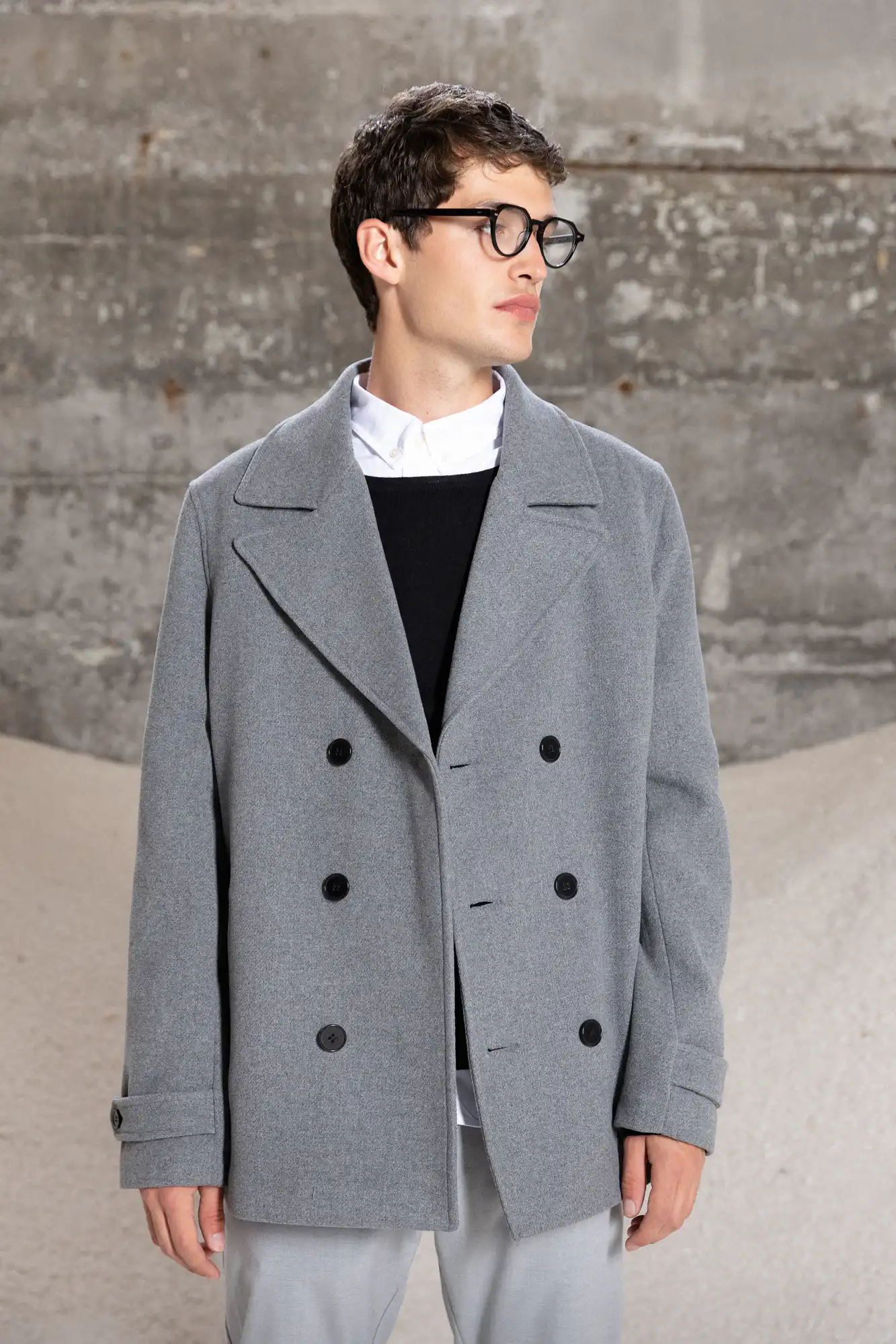 Splendid fashion ανδρικό demi παλτό 52-201-058 GREY