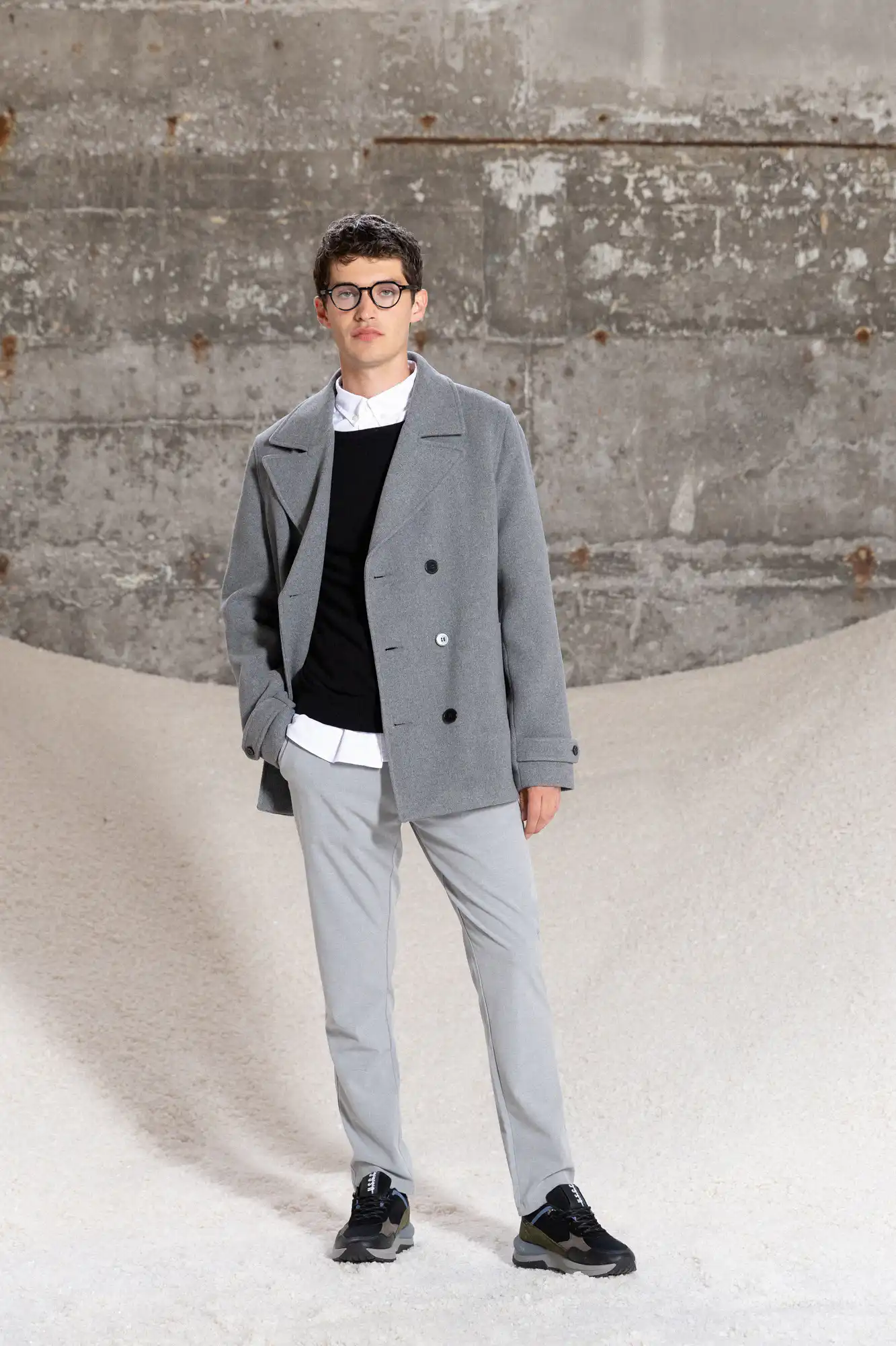 Splendid fashion ανδρικό demi παλτό 52-201-058 GREY