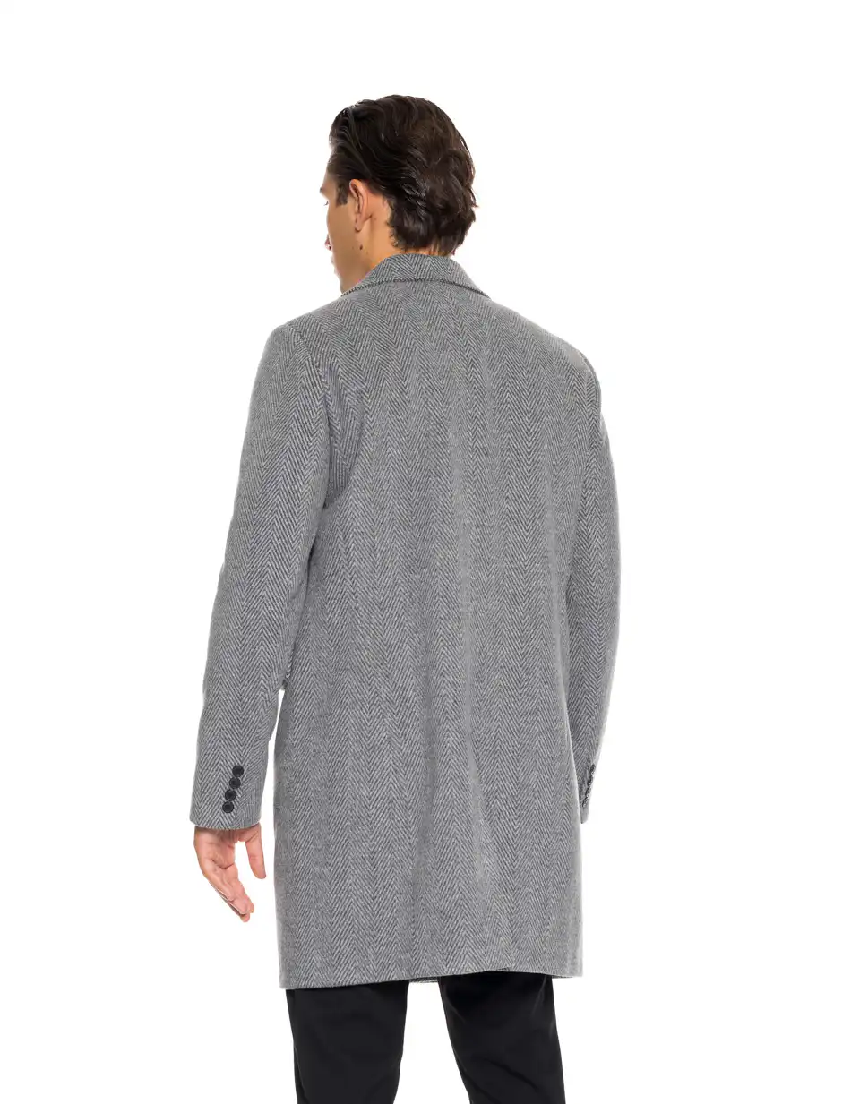 Splendid fashion ανδρικό μακρύ παλτό 52-201-060 GREY