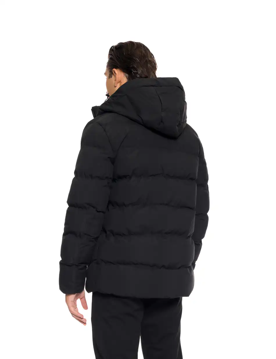 Biston fashion ανδρικό κοντό μπουφάν με αποσπώμενη κουκούλα 52-201-061 BLACK