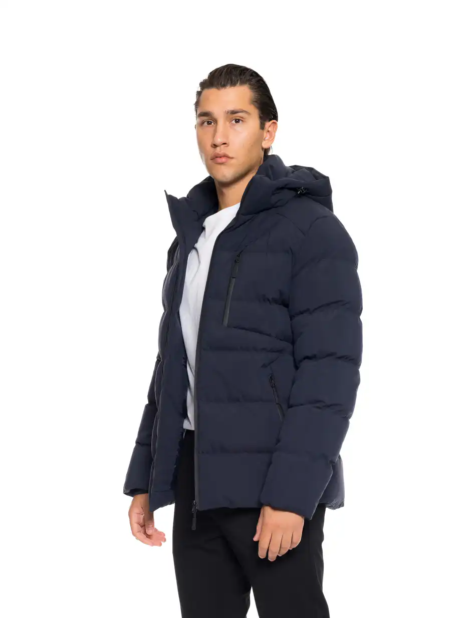 Biston fashion ανδρικό κοντό μπουφάν με αποσπώμενη κουκούλα 52-201-061 NAVY