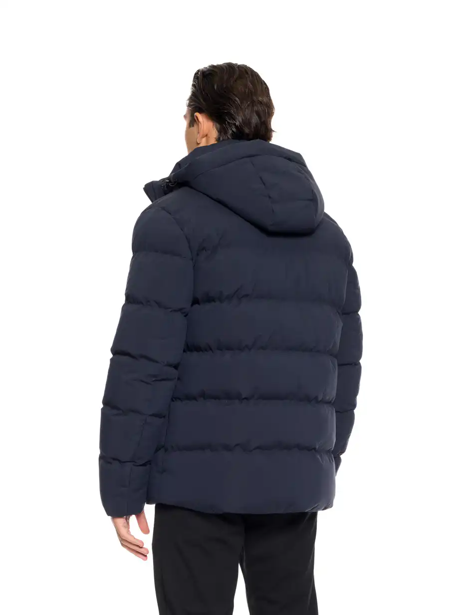 Biston fashion ανδρικό κοντό μπουφάν με αποσπώμενη κουκούλα 52-201-061 NAVY