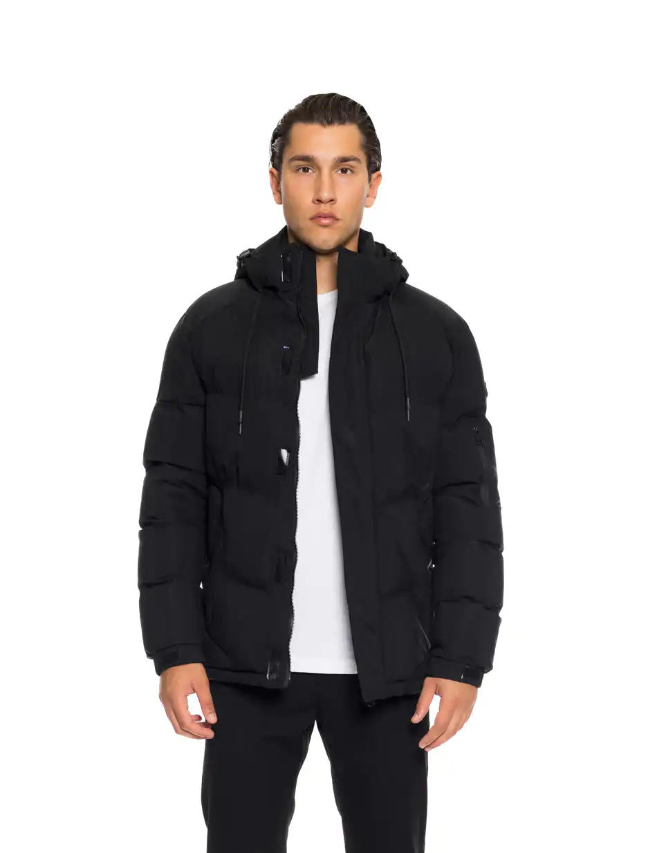 Splendid fashion ανδρικό demi μπουφάν με κουκούλα 52-201-067 BLACK