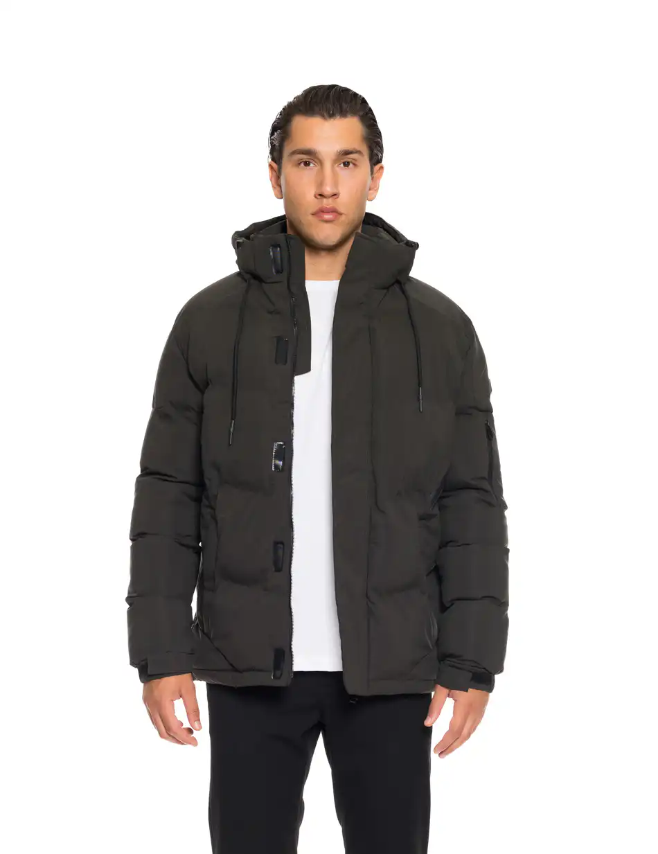 Splendid fashion ανδρικό demi μπουφάν με κουκούλα 52-201-067 DK GREEN