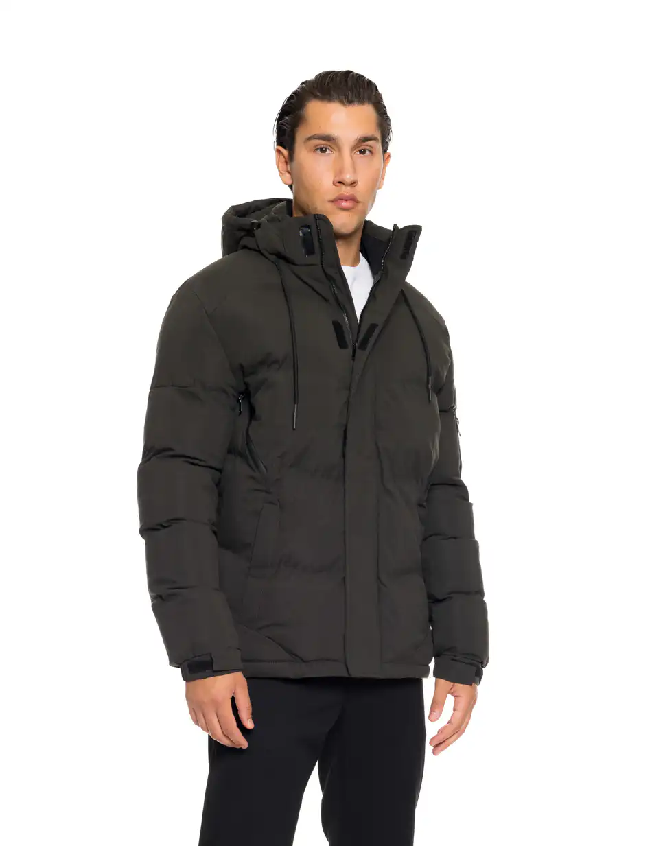 Splendid fashion ανδρικό demi μπουφάν με κουκούλα 52-201-067 DK GREEN