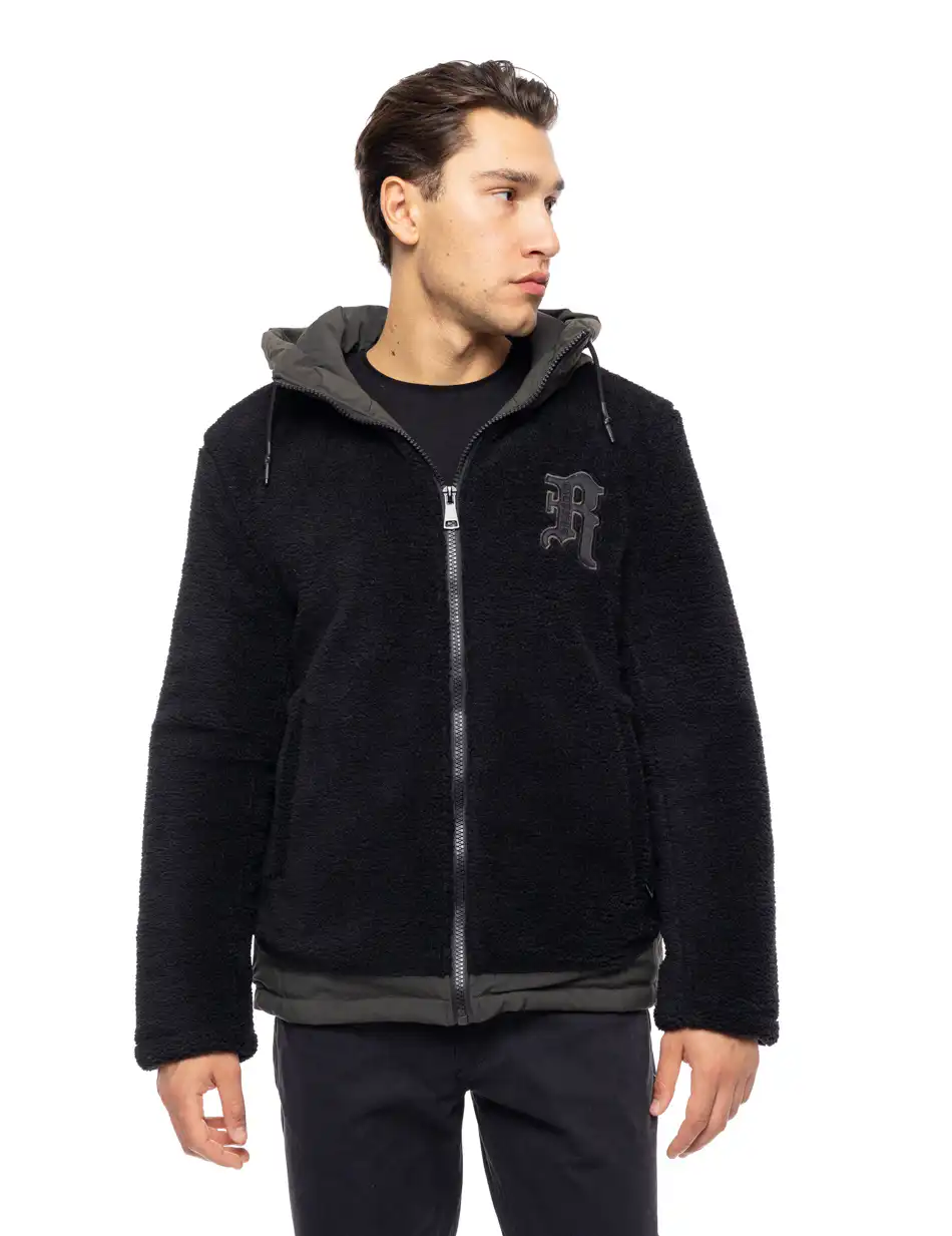 Splendid fashion ανδρικό κοντό μπουφάν με κουκούλα 52-201-077 BLACK