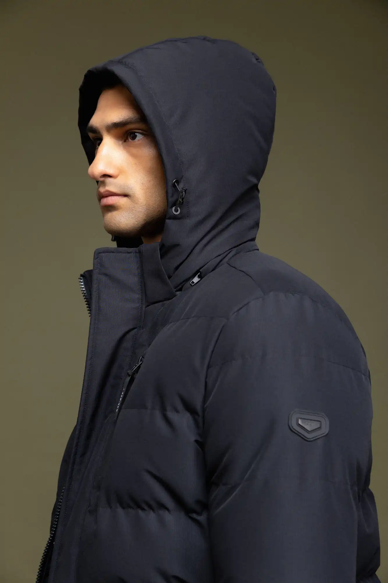 Biston fashion ανδρικό κοντό μπουφάν με αποσπώμενη κουκούλα 52-201-080 BLACK