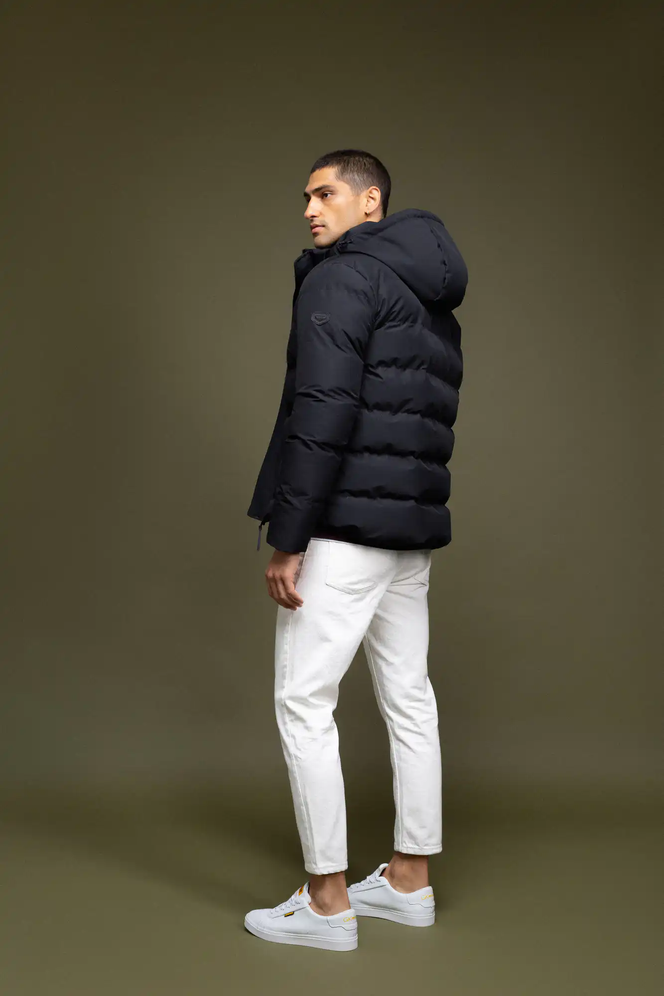 Biston fashion ανδρικό κοντό μπουφάν με αποσπώμενη κουκούλα 52-201-080 BLACK