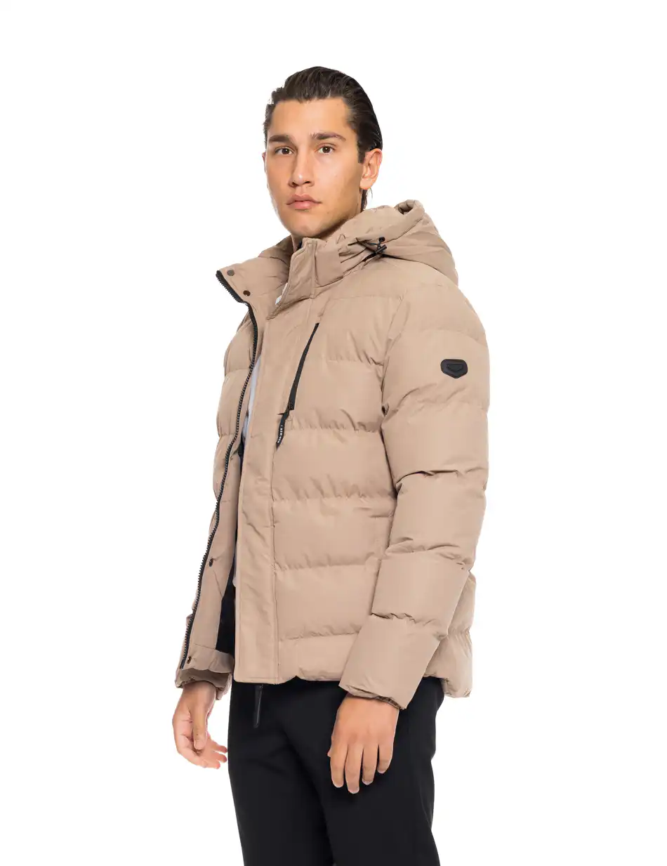 Biston fashion ανδρικό κοντό μπουφάν με αποσπώμενη κουκούλα 52-201-080 BEIGE