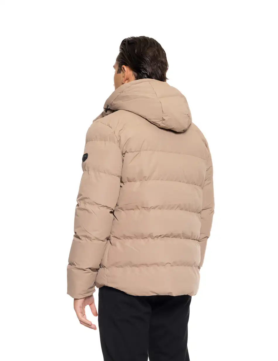 Biston fashion ανδρικό κοντό μπουφάν με αποσπώμενη κουκούλα 52-201-080 BEIGE