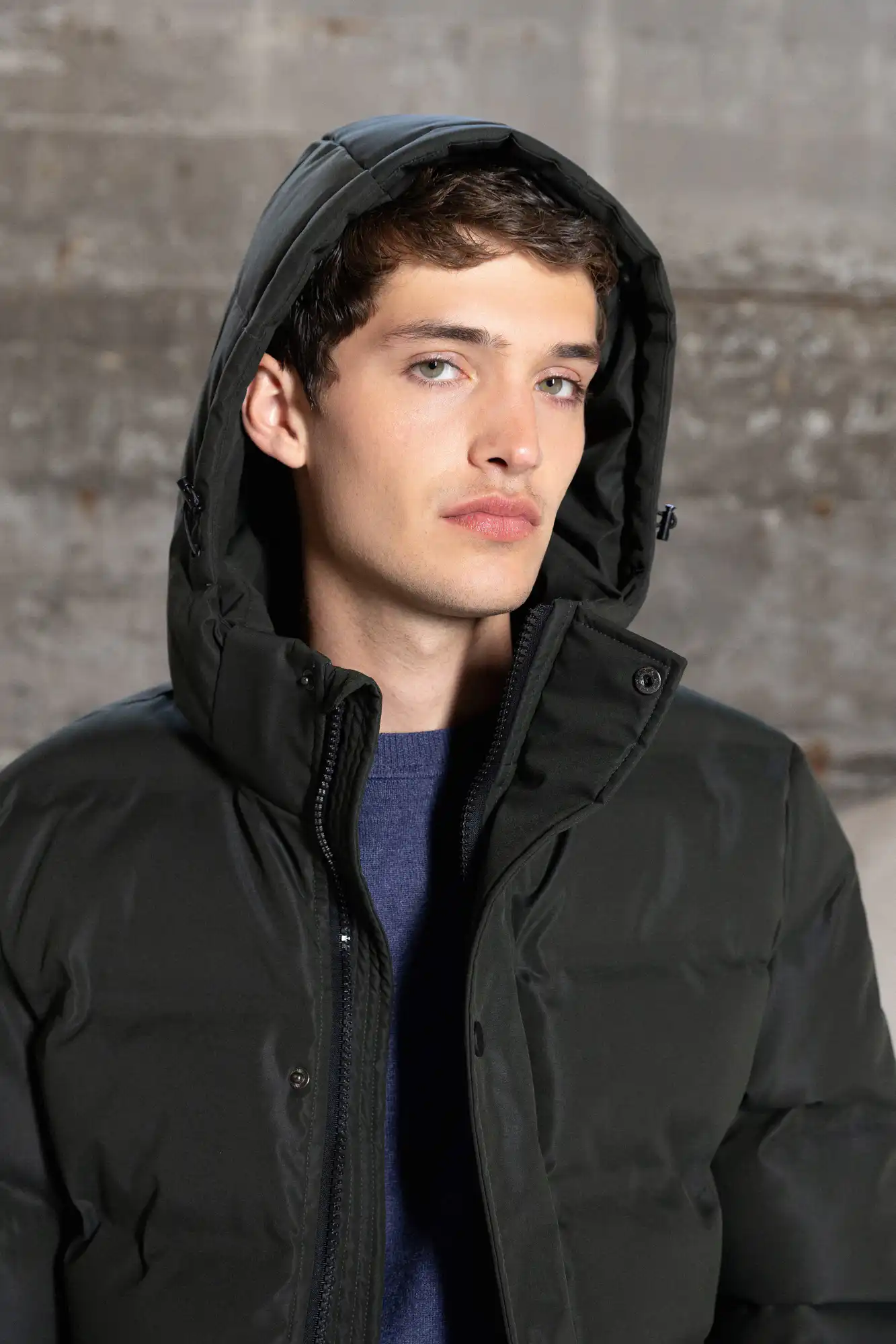 Splendid fashion ανδρικό demi μπουφάν με αποσπώμενη κουκούλα 52-201-085 DK GREEN