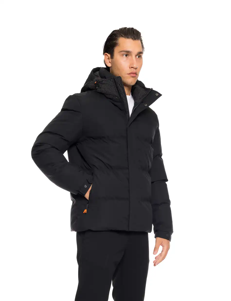 Splendid fashion ανδρικό κοντό μπουφάν με ενσωματωμένη κουκούλα 52-201-086 BLACK