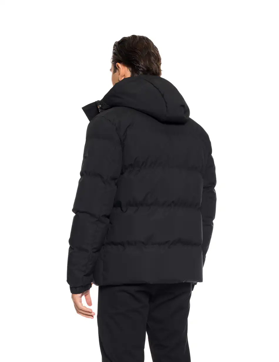 Splendid fashion ανδρικό κοντό μπουφάν με ενσωματωμένη κουκούλα 52-201-086 BLACK