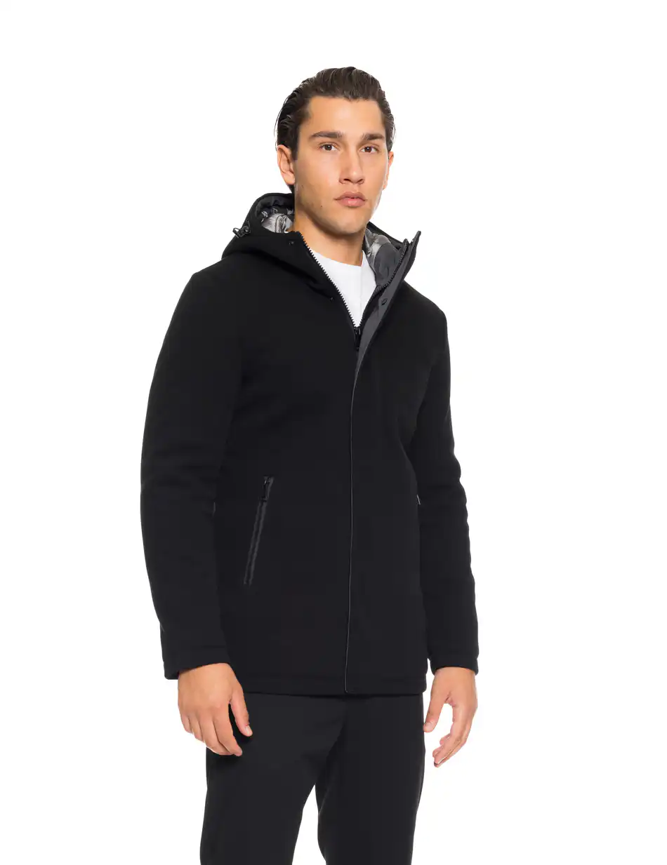 Splendid fashion Ανδρικό demi μπουφάν με ενσωματωμένη κουκούλα 52-201-087 BLACK