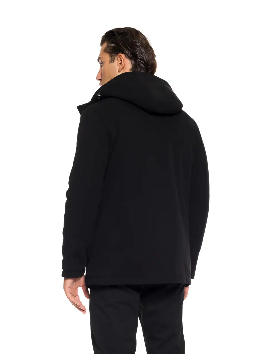 Splendid fashion Ανδρικό demi μπουφάν με ενσωματωμένη κουκούλα 52-201-087 BLACK