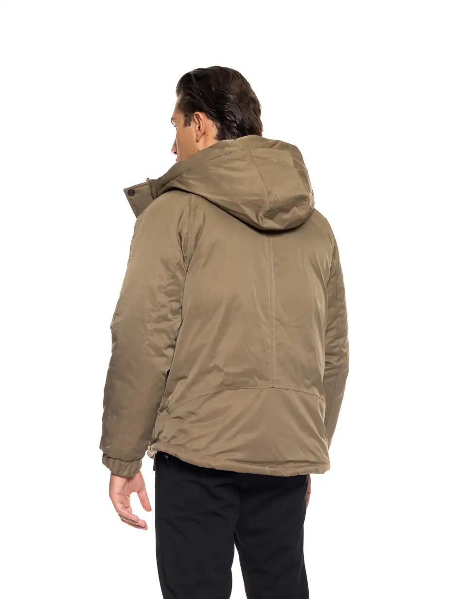 Splendid fashion ανδρικό κοντό μπουφάν με κουκούλα 52-201-095 DK BEIGE