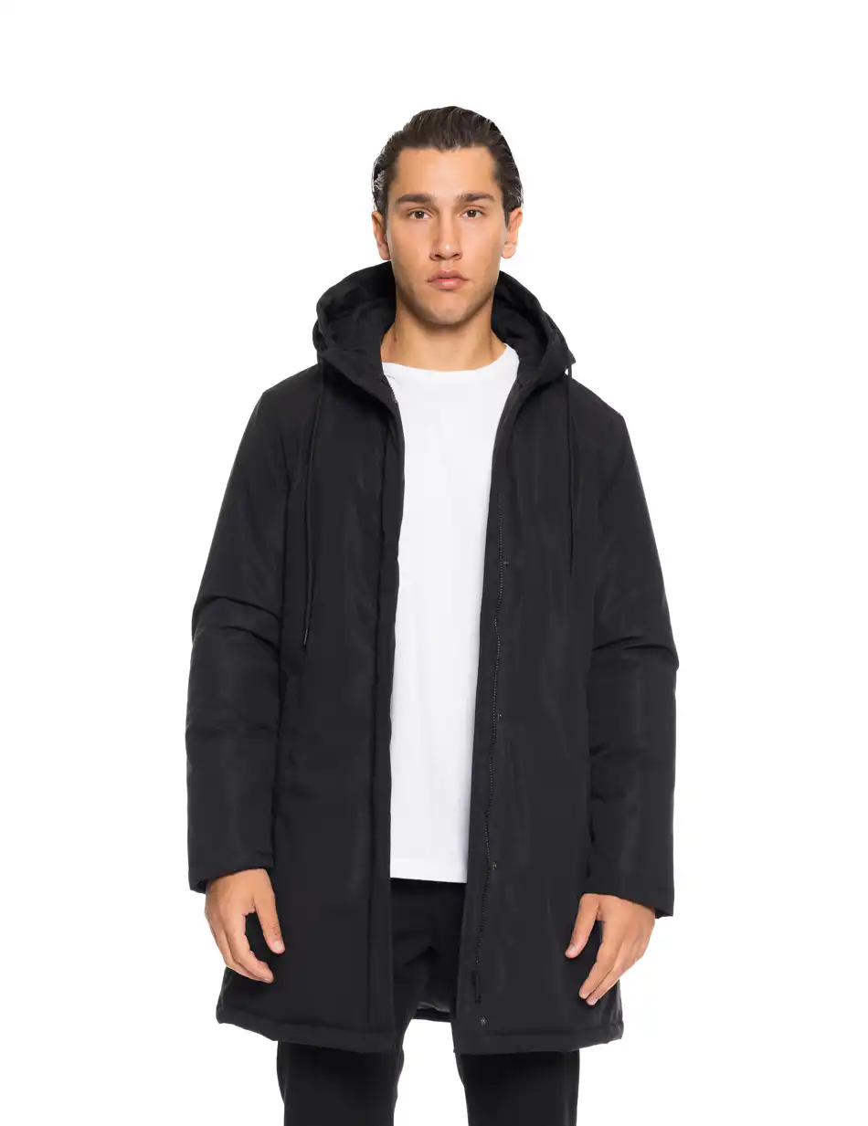 Biston fashion ανδρικό demi μπουφάν με ενσωματωμένη κουκούλα 52-201-098 BLACK