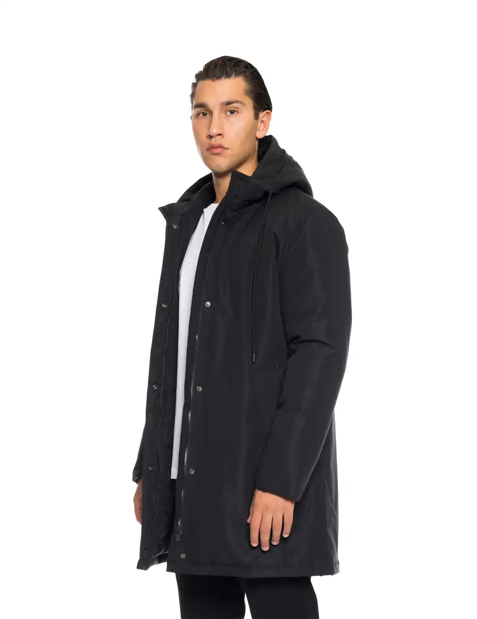 Biston fashion ανδρικό demi μπουφάν με ενσωματωμένη κουκούλα 52-201-098 BLACK