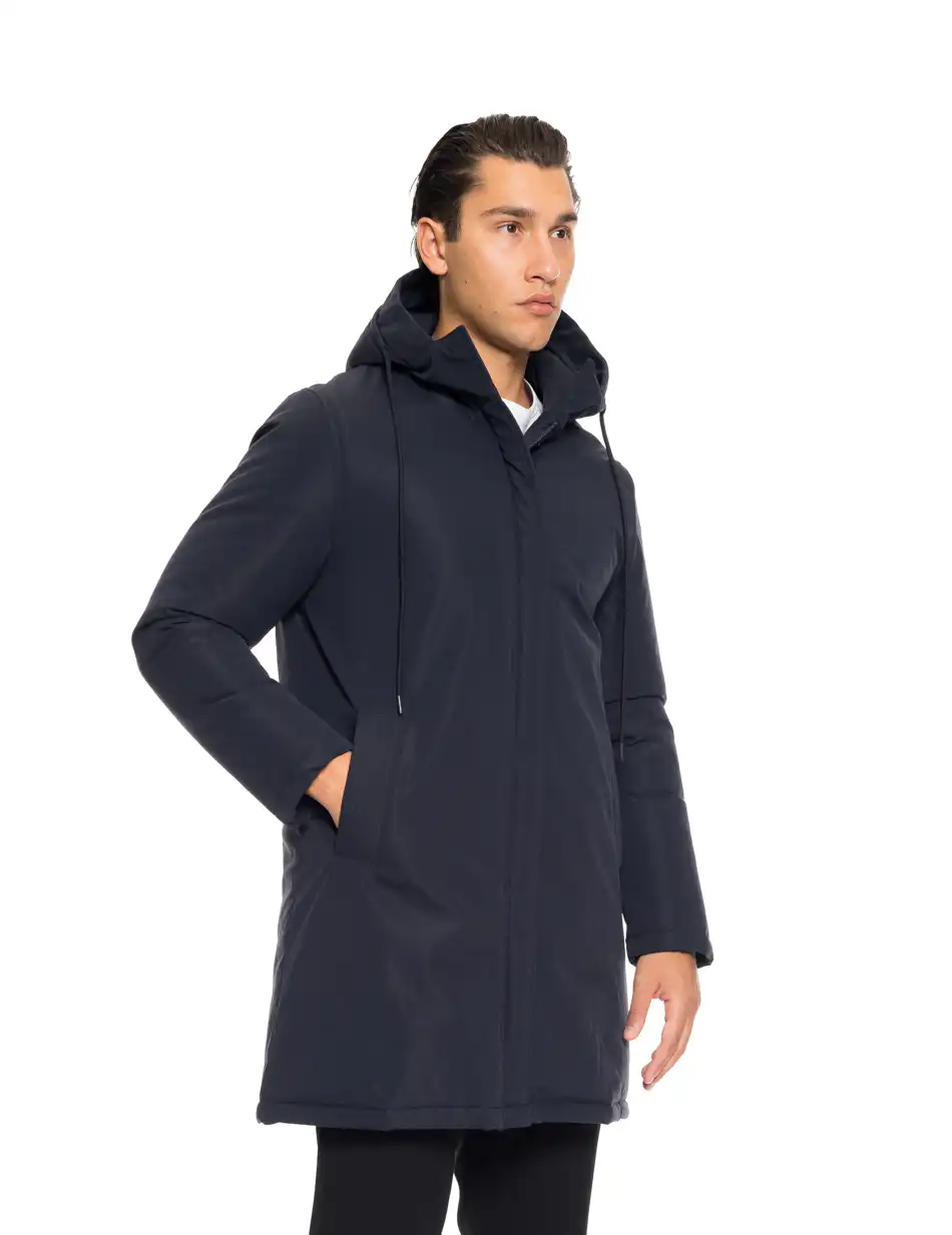 Biston fashion ανδρικό demi μπουφάν με ενσωματωμένη κουκούλα 52-201-098 NAVY