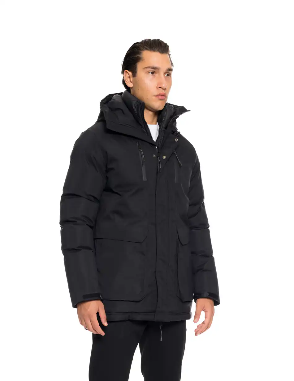 Splendid fashion ανδρικό κοντό μπουφάν με ενσωματωμένη κουκούλα 52-201-103 BLACK