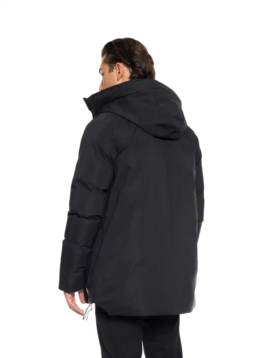 Splendid fashion ανδρικό κοντό μπουφάν με ενσωματωμένη κουκούλα 52-201-103 BLACK