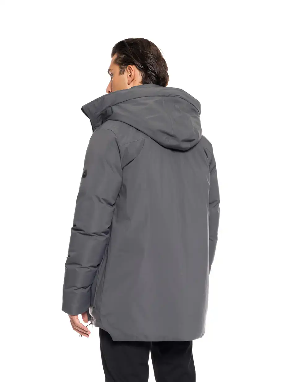 Splendid fashion ανδρικό κοντό μπουφάν με ενσωματωμένη κουκούλα 52-201-103 DK GREY