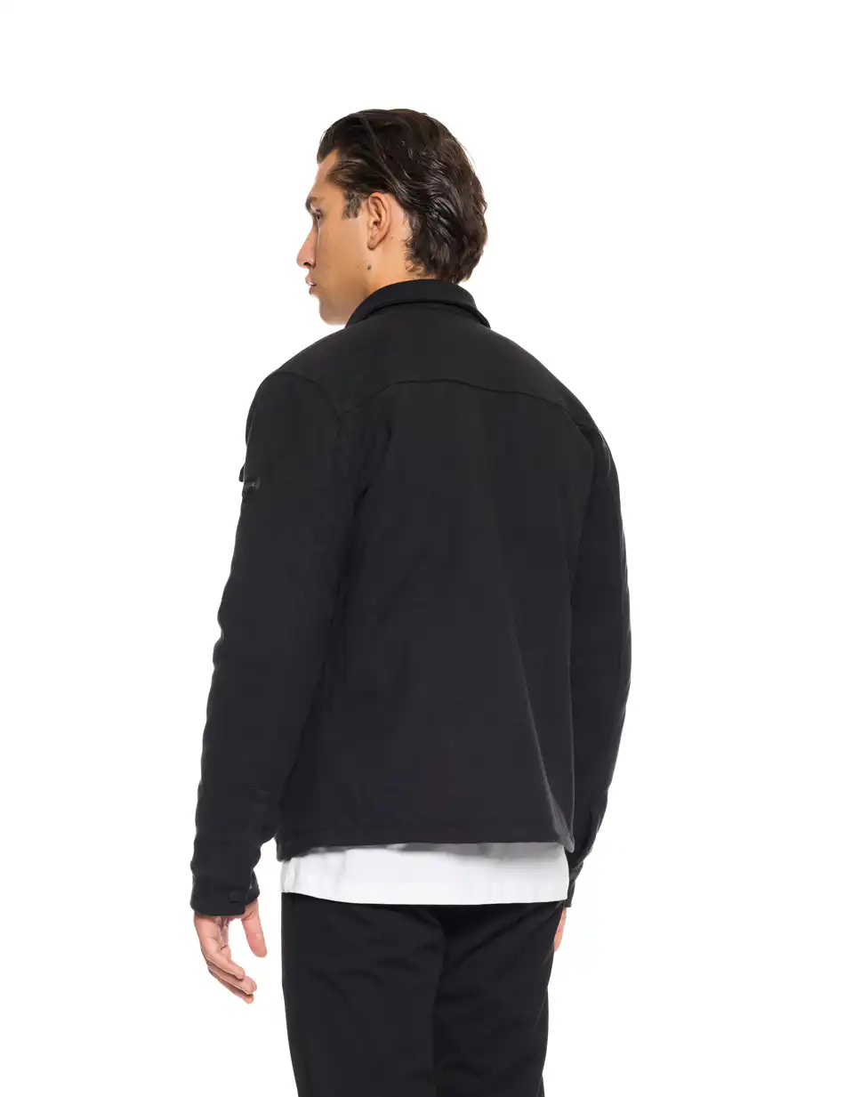 Biston fashion ανδρικό κοντό μπουφάν με γιακά και κουμπιά 52-201-106 BLACK