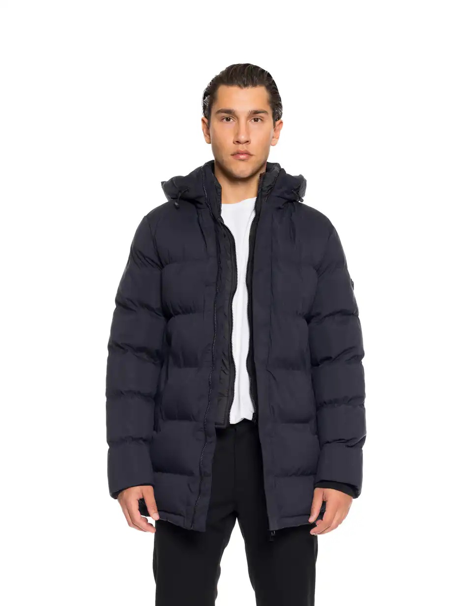 B' Ανδρικό demi μπουφάν με ενσωματωμένη κουκούλα 52-201-107 NAVY