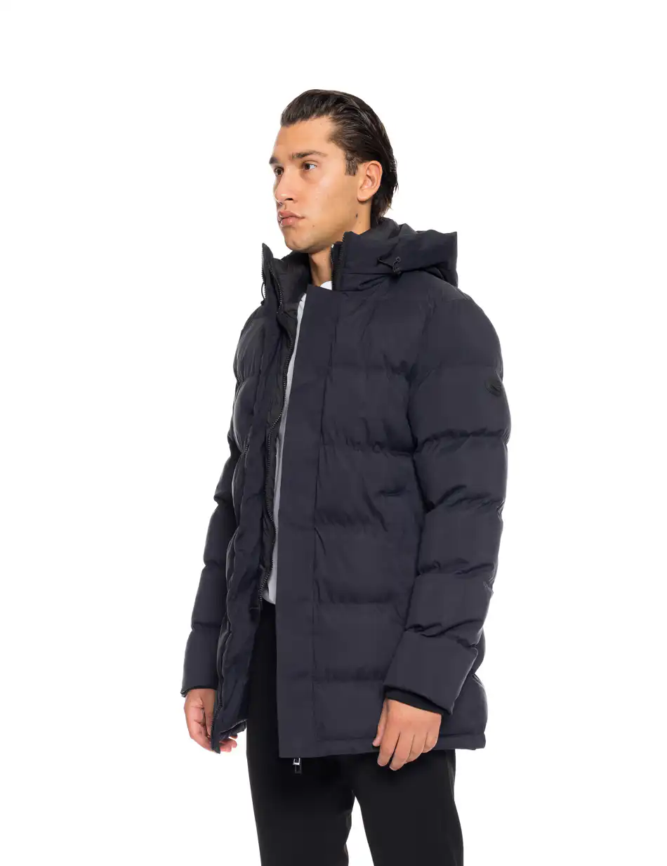 B' Ανδρικό demi μπουφάν με ενσωματωμένη κουκούλα 52-201-107 NAVY