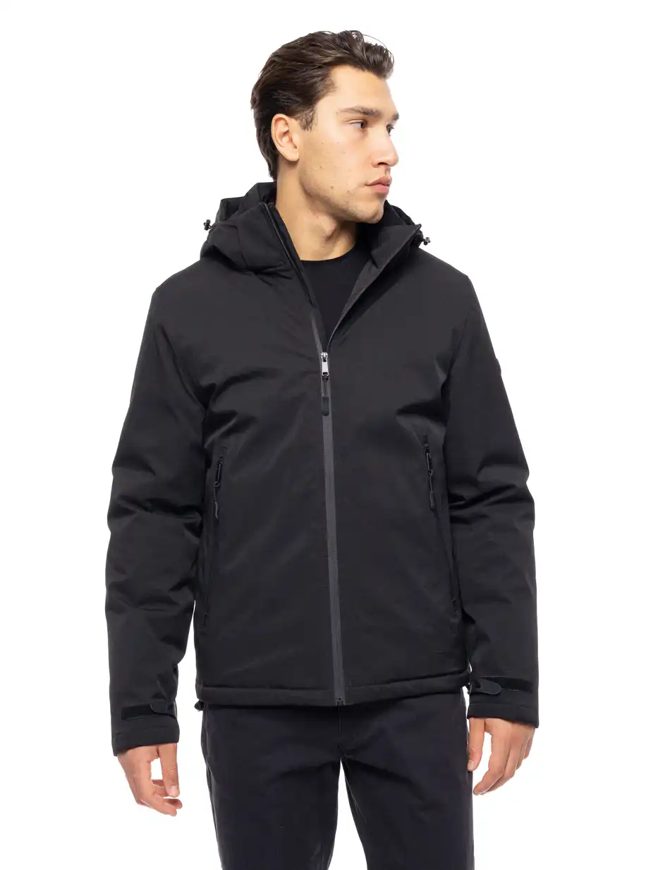 Splendid fashion ανδρικό κοντό μπουφάν με αποσπώμενη κουκούλα 52-201-109 BLACK