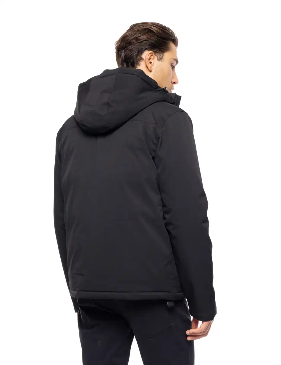 Splendid fashion ανδρικό κοντό μπουφάν με αποσπώμενη κουκούλα 52-201-109 BLACK