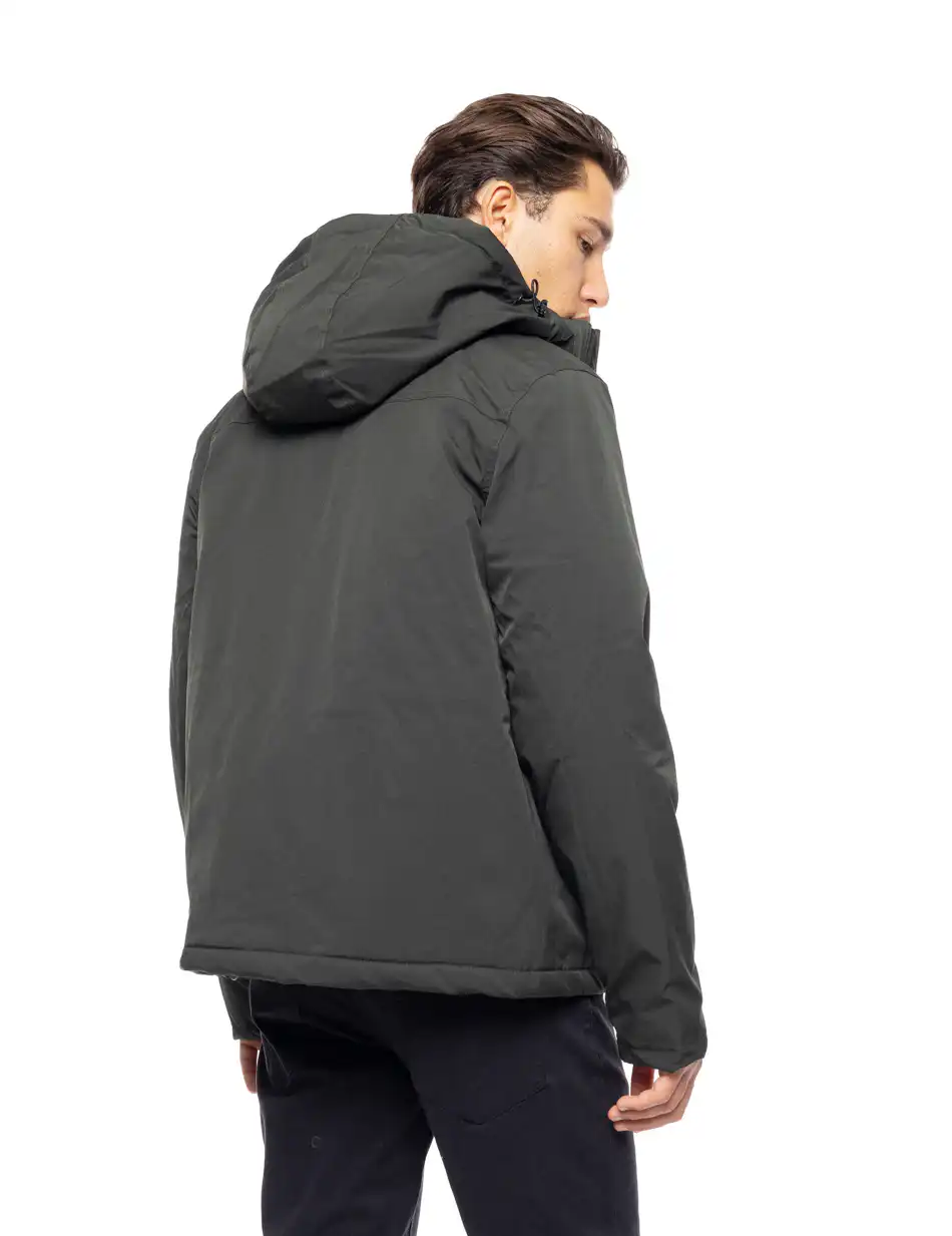 Splendid fashion ανδρικό κοντό μπουφάν με αποσπώμενη κουκούλα 52-201-109 DK GREEN